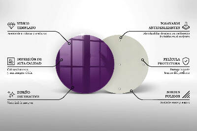 Grabkerze Untersetzer Violett
