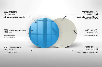 Glasplatte für Grabkerzen Farbe blau