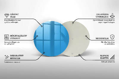Glasplatte für Grabkerzen Farbe blau
