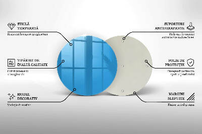 Glasplatte für Grabkerzen Farbe blau