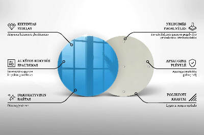 Glasplatte für Grabkerzen Farbe blau