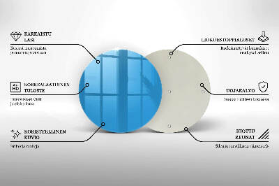 Glasplatte für Grabkerzen Farbe blau
