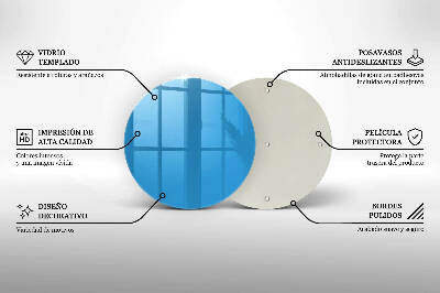 Glasplatte für Grabkerzen Farbe blau