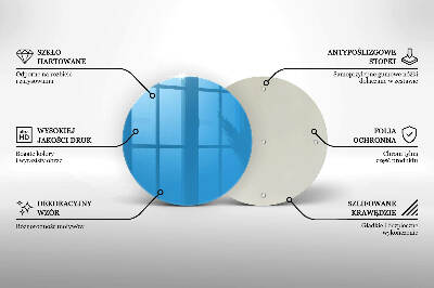 Glasplatte für Grabkerzen Farbe blau