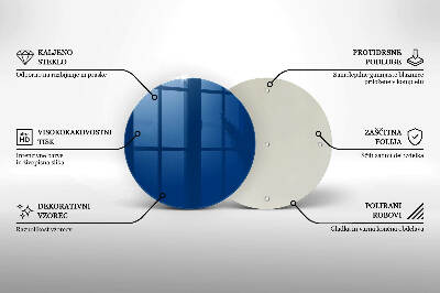 Glasuntersetzer für Grabkerze Farbe blau