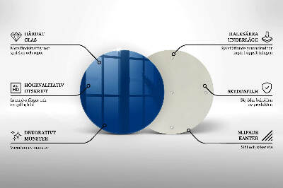 Glasuntersetzer für Grabkerze Farbe blau