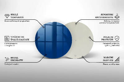 Glasuntersetzer für Grabkerze Farbe blau