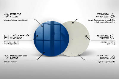 Glasuntersetzer für Grabkerze Farbe blau