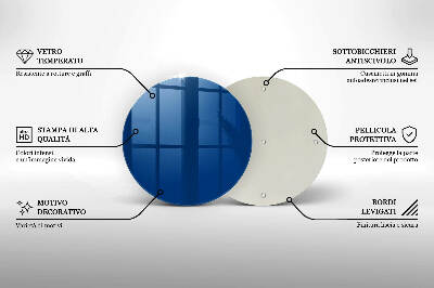 Glasuntersetzer für Grabkerze Farbe blau