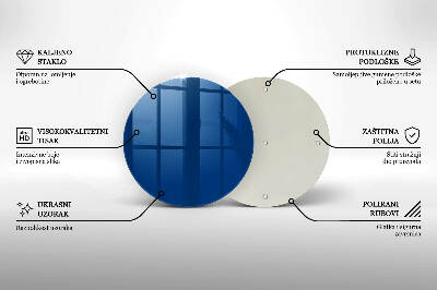 Glasuntersetzer für Grabkerze Farbe blau