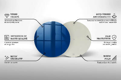 Glasuntersetzer für Grabkerze Farbe blau
