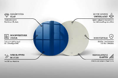 Glasuntersetzer für Grabkerze Farbe blau
