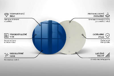 Glasuntersetzer für Grabkerze Farbe blau
