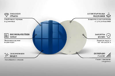Glasuntersetzer für Grabkerze Farbe blau