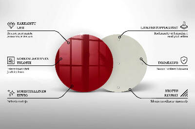 Glasplatte für Grabkerzen Farbe rot