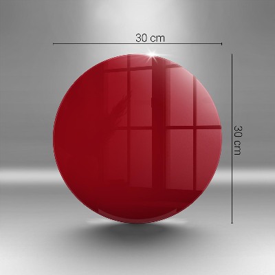 Glasplatte für Grabkerzen Farbe rot