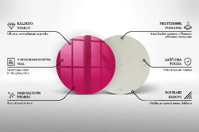 Glasunterlage für Grabkerzen Farbe rosa