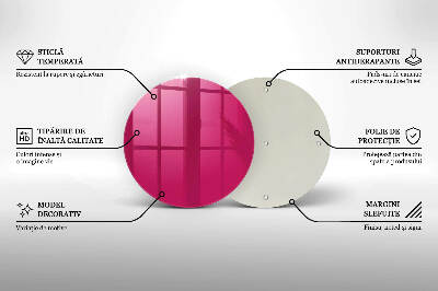 Glasunterlage für Grabkerzen Farbe rosa