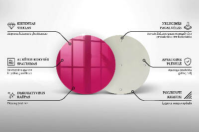 Glasunterlage für Grabkerzen Farbe rosa