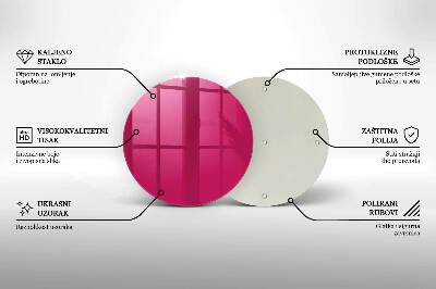 Glasunterlage für Grabkerzen Farbe rosa