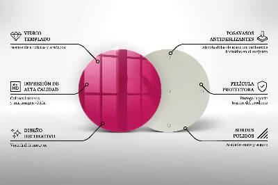 Glasunterlage für Grabkerzen Farbe rosa