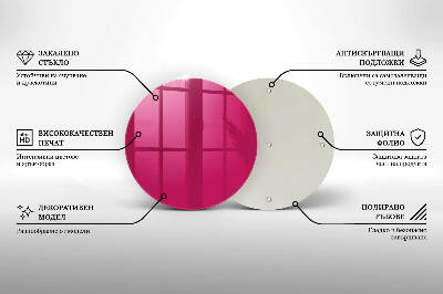 Glasunterlage für Grabkerzen Farbe rosa