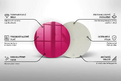 Glasunterlage für Grabkerzen Farbe rosa