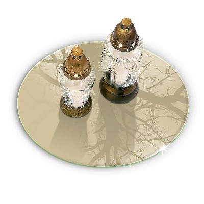 Grabkerze Untersetzer Beige Farbe