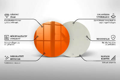 Grabkerzen Unterlage Orange Farbe