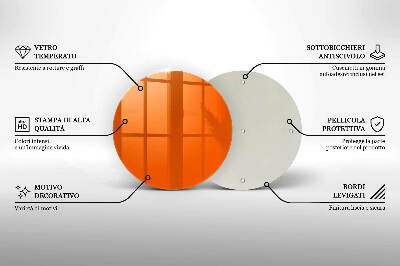 Grabkerzen Unterlage Orange Farbe