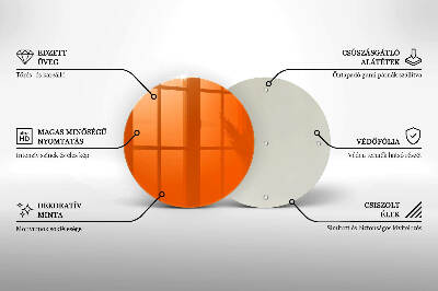 Grabkerzen Unterlage Orange Farbe