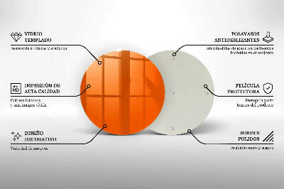 Grabkerzen Unterlage Orange Farbe