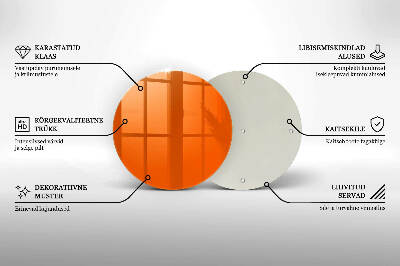 Grabkerzen Unterlage Orange Farbe