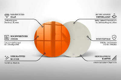 Grabkerzen Unterlage Orange Farbe