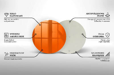 Grabkerzen Unterlage Orange Farbe