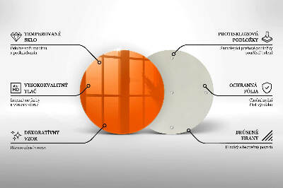 Grabkerzen Unterlage Orange Farbe