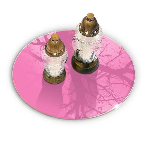Unterlage für Kerzen Farbe rosa