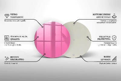Unterlage für Kerzen Farbe rosa