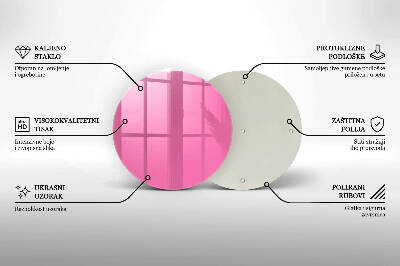 Unterlage für Kerzen Farbe rosa