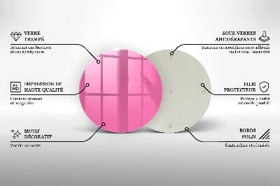 Unterlage für Kerzen Farbe rosa