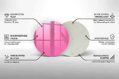 Unterlage für Kerzen Farbe rosa
