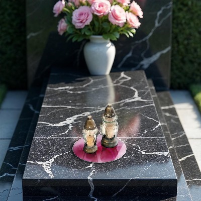 Unterlage für Kerzen Farbe rosa