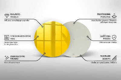 Glasuntersetzer für Grabkerze Gelb