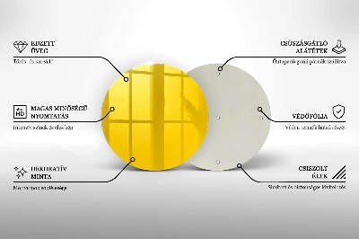 Glasuntersetzer für Grabkerze Gelb