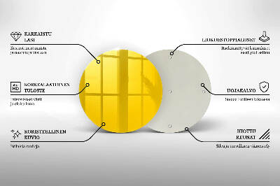 Glasuntersetzer für Grabkerze Gelb