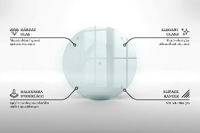 Glasplatte für Grabkerzen rund transparent