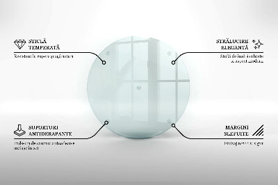 Glasplatte für Grabkerzen rund transparent