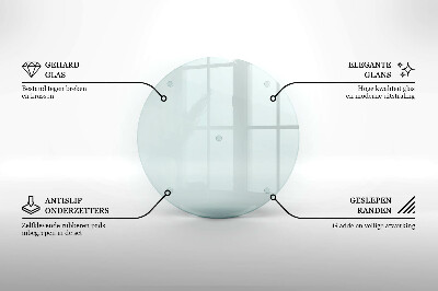 Glasplatte für Grabkerzen rund transparent