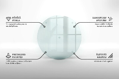 Glasplatte für Grabkerzen rund transparent