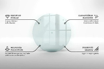 Glasplatte für Grabkerzen rund transparent